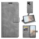 For Google Pixel 5A Retro Calf Pattern Buckle Horizontal Flip Leather Case with Holder & Card Slots & Wallet(Gray) - 1