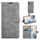 For vivo X60 Retro Calf Pattern Buckle Horizontal Flip Leather Case with Holder & Card Slots & Wallet(Gray) - 1