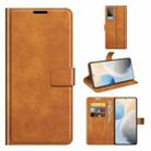 For vivo X60 Retro Calf Pattern Buckle Horizontal Flip Leather Case with Holder & Card Slots & Wallet(Yellow) - 1