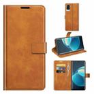 For vivo X60 Pro Retro Calf Pattern Buckle Horizontal Flip Leather Case with Holder & Card Slots & Wallet(Yellow) - 1