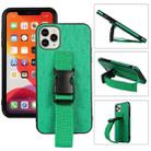 Sport Armband PC + PU Leather Back Cover Case with Strap & Holder Function For iPhone 12 Pro Max(Green) - 1