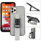 Sport Armband PC + PU Leather Back Cover Case with Strap & Holder Function For iPhone 12 Pro Max(Gray) - 1