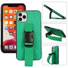 Sport Armband PC + PU Leather Back Cover Case with Strap & Holder Function For iPhone 12 mini(Green) - 1