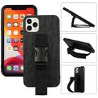 Sport Armband PC + PU Leather Back Cover Case with Strap & Holder Function For iPhone 12 mini(Black) - 1