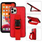 Sport Armband PC + PU Leather Back Cover Case with Strap & Holder Function For iPhone 11 Pro Max(Red) - 1