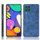For Samsung Galaxy F62/M62 Shockproof Sewing Cow Pattern Skin PC + PU + TPU Case(Blue) - 1