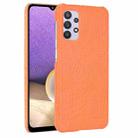 For Samsung Galaxy A32 5G Shockproof Crocodile Texture PC + PU Case(Orange) - 1
