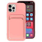 For iPhone 12 mini TPU + Flannel Lining Shockproof  Case with Card Slots For  iPhone 12 Mini(Pink) - 1