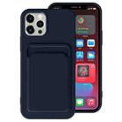 For iPhone 11 Pro Max TPU + Flannel Lining Shockproof  Case with Card Slots (Blue) - 1