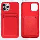 For iPhone 11 Pro Max TPU + Flannel Lining Shockproof  Case with Card Slots (Red) - 3