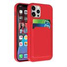 For iPhone 11 Pro Max TPU + Flannel Lining Shockproof  Case with Card Slots (Red) - 5