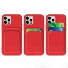 For iPhone 11 Pro Max TPU + Flannel Lining Shockproof  Case with Card Slots (Red) - 6