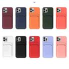 For iPhone 11 TPU + Flannel Lining Shockproof  Case with Card Slots (Orange) - 2