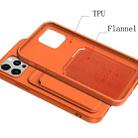 For iPhone 11 TPU + Flannel Lining Shockproof  Case with Card Slots (Orange) - 7