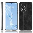 For Meizu 18 Pro Shockproof Sewing Cow Pattern Skin PC + PU + TPU Case(Black) - 1