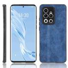 For Meizu 18 Pro Shockproof Sewing Cow Pattern Skin PC + PU + TPU Case(Blue) - 1