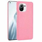 For Xiaomi Mi 11 Shockproof Crocodile Texture PC + PU Case(Pink) - 1