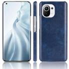 For Xiaomi Mi 11 Shockproof Litchi Texture PC + PU Case(Blue) - 1