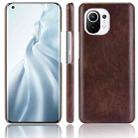 For Xiaomi Mi 11 Shockproof Litchi Texture PC + PU Case(Brown) - 1