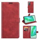For OnePlus 9 Pro Retro Calf Pattern Buckle Horizontal Flip Leather Case with Holder & Card Slots & Wallet(Red) - 1