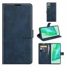 For OnePlus 9 Pro Retro Calf Pattern Buckle Horizontal Flip Leather Case with Holder & Card Slots & Wallet(Blue) - 1