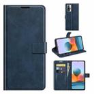 For Redmi Note 10 Pro (Indian Edition) Retro Calf Pattern Buckle Horizontal Flip Leather Case with Holder & Card Slots & Wallet(Blue) - 1