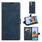 For Redmi Note 10 Pro Max Retro Calf Pattern Buckle Horizontal Flip Leather Case with Holder & Card Slots & Wallet(Blue) - 1
