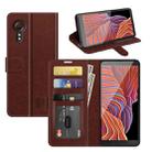 For Samsung Galaxy Xcover 5 / Xcover 5S R64 Texture Single Horizontal Flip Protective Case with Holder & Card Slots & Wallet& Photo Frame(Brown) - 1