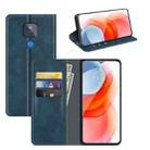 For Motorola Moto G Play 2021 Retro-skin Business Magnetic Suction Leather Case with Holder & Card Slots & Wallet(Dark Blue) - 1