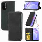 For Xiaomi Redmi Note 9 4G Retro Skin Feel Business Magnetic Horizontal Flip Leather Case with Holder & Card Slots & Wallet & Photo Frame(Black) - 1