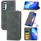 For OPPO Reno5 Pro 5G Retro Skin Feel Business Magnetic Horizontal Flip Leather Case with Holder & Card Slots & Wallet & Photo Frame(Grey) - 1