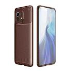 For Xiaomi Mi 11 Pro Carbon Fiber Texture Shockproof TPU Case(Brown) - 1