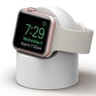 Retro Round Base Silicone Bracket For Apple Watch(White) - 1