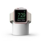 Retro Round Base Silicone Bracket For Apple Watch(White) - 2
