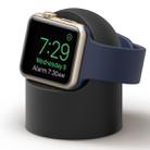 Retro Round Base Silicone Bracket For Apple Watch(Black) - 1