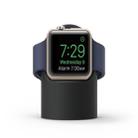 Retro Round Base Silicone Bracket For Apple Watch(Black) - 2