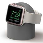 Retro Round Base Silicone Bracket For Apple Watch(Gray) - 1