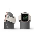 Retro Round Base Silicone Bracket For Apple Watch(Gray) - 4