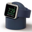 Retro Round Base Silicone Bracket For Apple Watch(Dark Blue) - 1