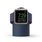 Retro Round Base Silicone Bracket For Apple Watch(Dark Blue) - 2