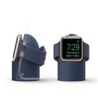 Retro Round Base Silicone Bracket For Apple Watch(Dark Blue) - 4