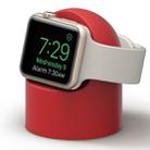 Retro Round Base Silicone Bracket For Apple Watch(Red) - 1