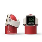 Retro Round Base Silicone Bracket For Apple Watch(Red) - 4