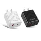 LZ-715 20W PD + QC 3.0 Dual Ports Fast Charging Travel Charger with USB to Micro USB Data Cable , US Plug(White) - 5