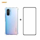For Redmi K40 / K40 Pro / K40 Pro+ Hat-Prince ENKAY Clear TPU Shockproof Case Soft Anti-slip Cover + 0.26mm 9H 2.5D Full Glue Full Coverage Tempered Glass Protector Film - 1