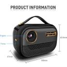 MP168 DLP 4K HD Miniature Projector WiFi Mobile Phone With Screen Mini Portable Smart Home Projector, Power Plug:US - 6