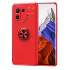 For Xiaomi Mi 11 Pro Metal Ring Holder 360 Degree Rotating TPU Case(Red+Red) - 1