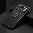 For Xiaomi Mi 11 Ultra Metal Ring Holder 360 Degree Rotating TPU Case(Black+Black) - 2