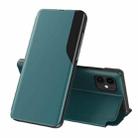 For OPPO A5 2020/A9 2020 Side Display  Shockproof Horizontal Flip Leather Case with Holder(Green) - 1