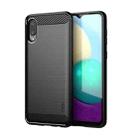 For Samsung Galaxy A02 / M02 MOFI Gentleness Series Brushed Texture Carbon Fiber Soft TPU Case(Black) - 1